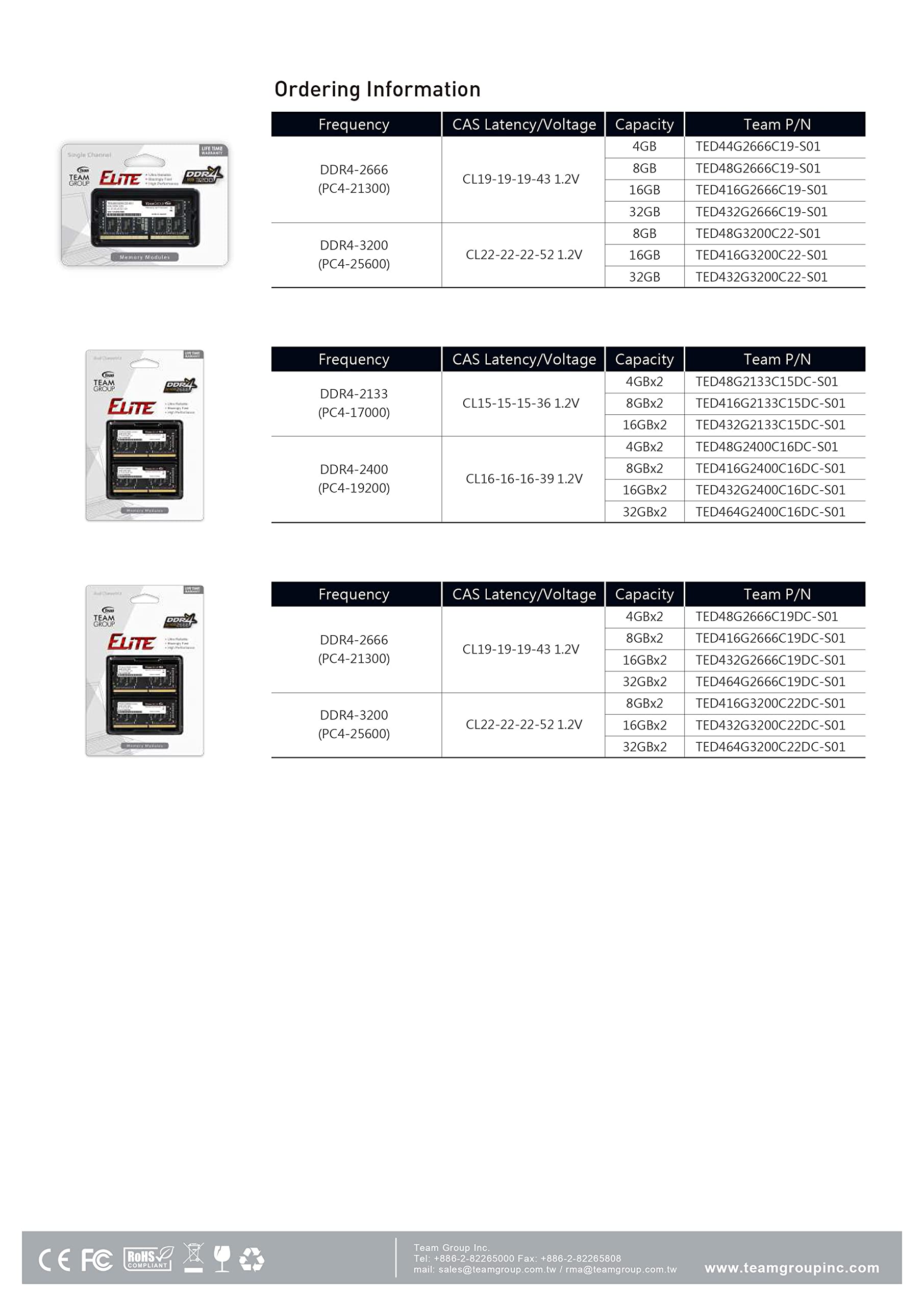 TEAMGROUP Elite DDR4 32GB Kit (2 x 16GB) 2666MHz PC4-21300 CL19 Unbuffered Non-ECC 1.2V SODIMM 260-Pin Laptop Notebook PC Computer Memory Module Ram Upgrade - TED432G2666C19DC-S01 - Image 7