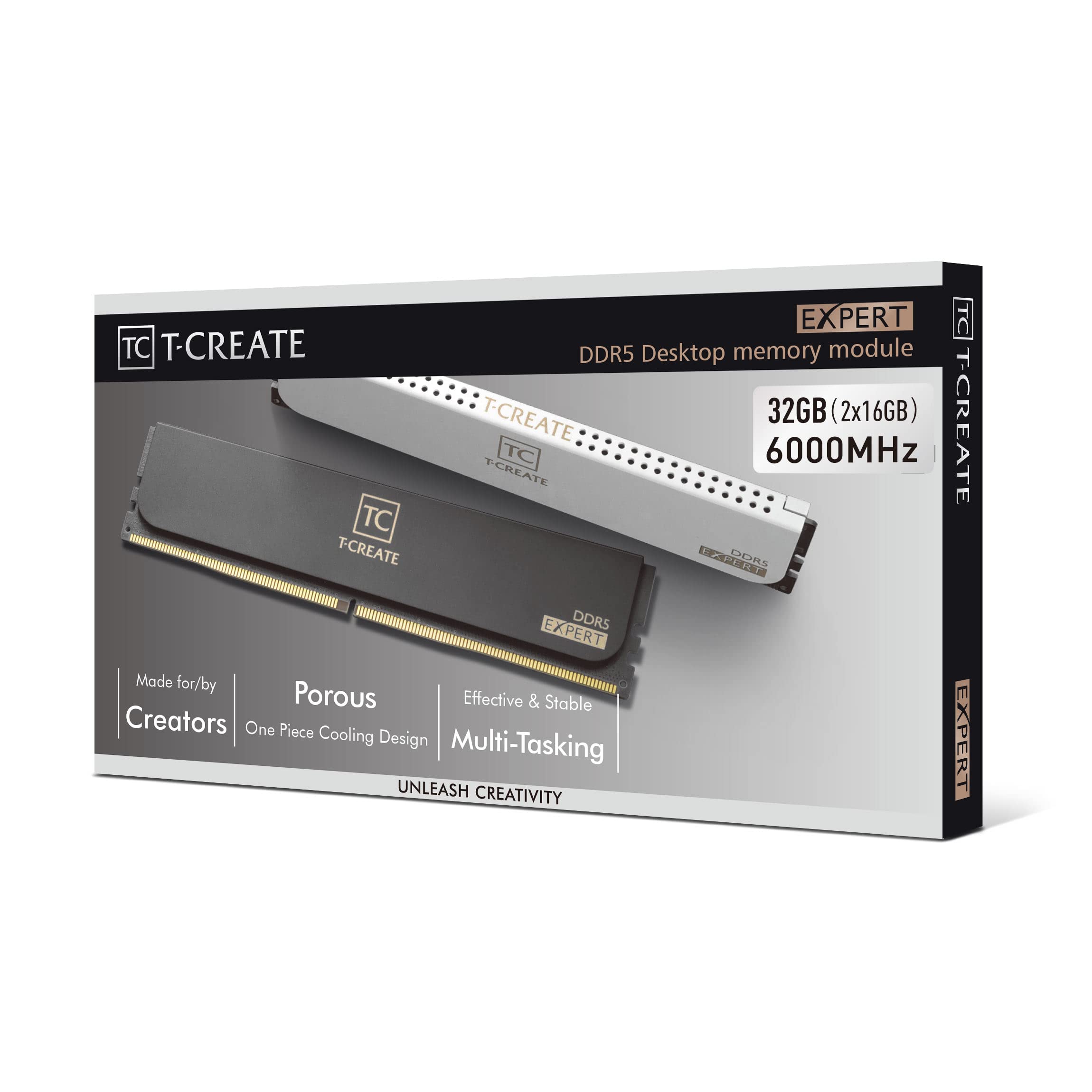 TEAMGROUP T-Create Expert CL30 Overclocking 10L DDR5 32GB Kit (2 x 16GB) 6000MHz (PC5-48000) Intel XMP 3.0 & AMD EXPO Compatible Desktop Memory Module Ram Black - CTCED532G6000HC30DC01 - Image 8