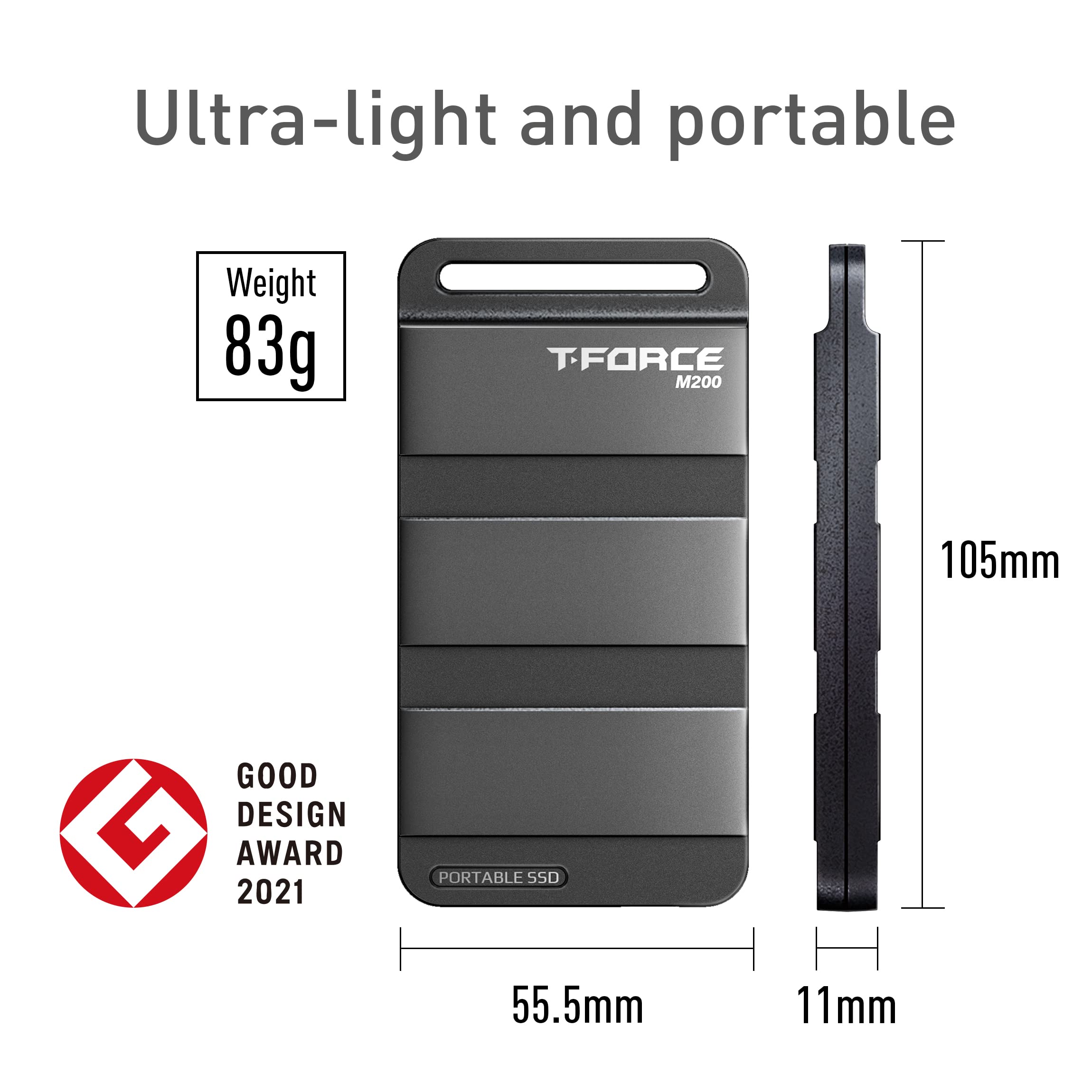 TEAMGROUP T-Force M200 Portable External SSD 2TB USB3.2 Gen2x2 Type-C Read/Write 2000MB/s Compatible with PS5 & Xbox & Chrome OS T8FED9002T0C102 - Image 5